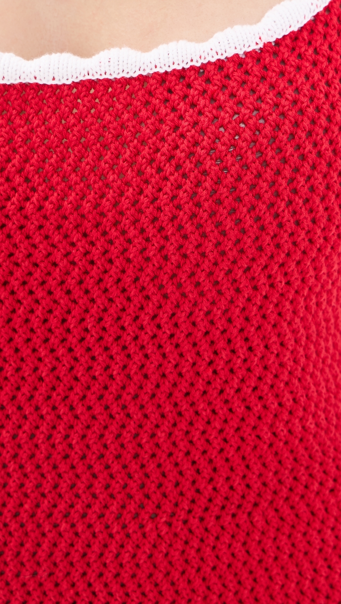 Brianna Crochet Dress Derby Red/Eggshell