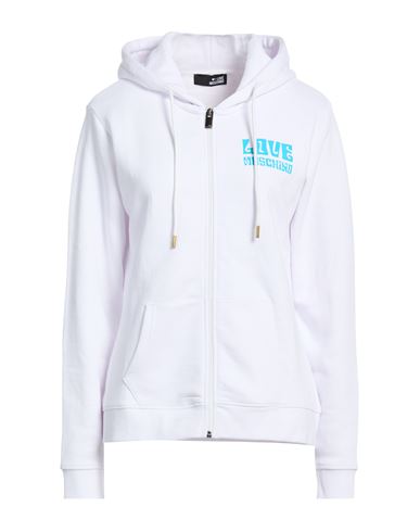Woman Sweatshirt White Size XL Cotton, Polyester