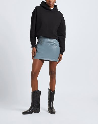Leather Essential Mini Skirt Woman Mini skirt Grey Size 2 Lambskin