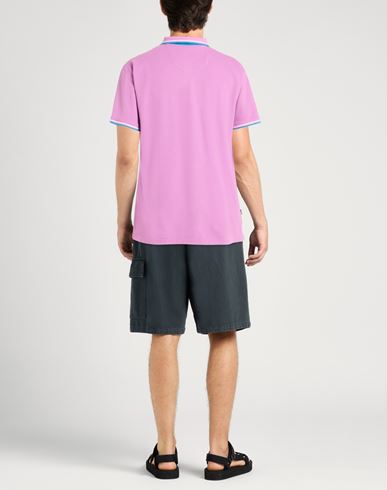 Man Polo shirt Mauve Size XXL Cotton, Elastane