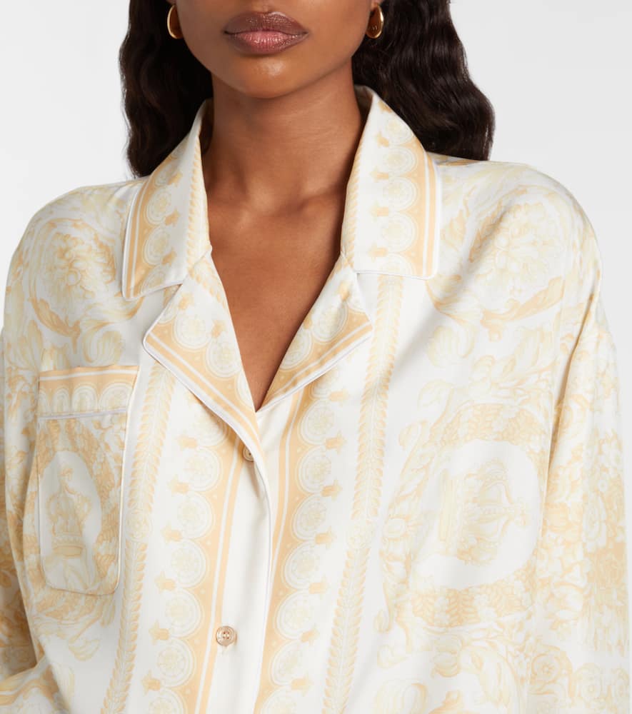 Barocco silk twill shirt