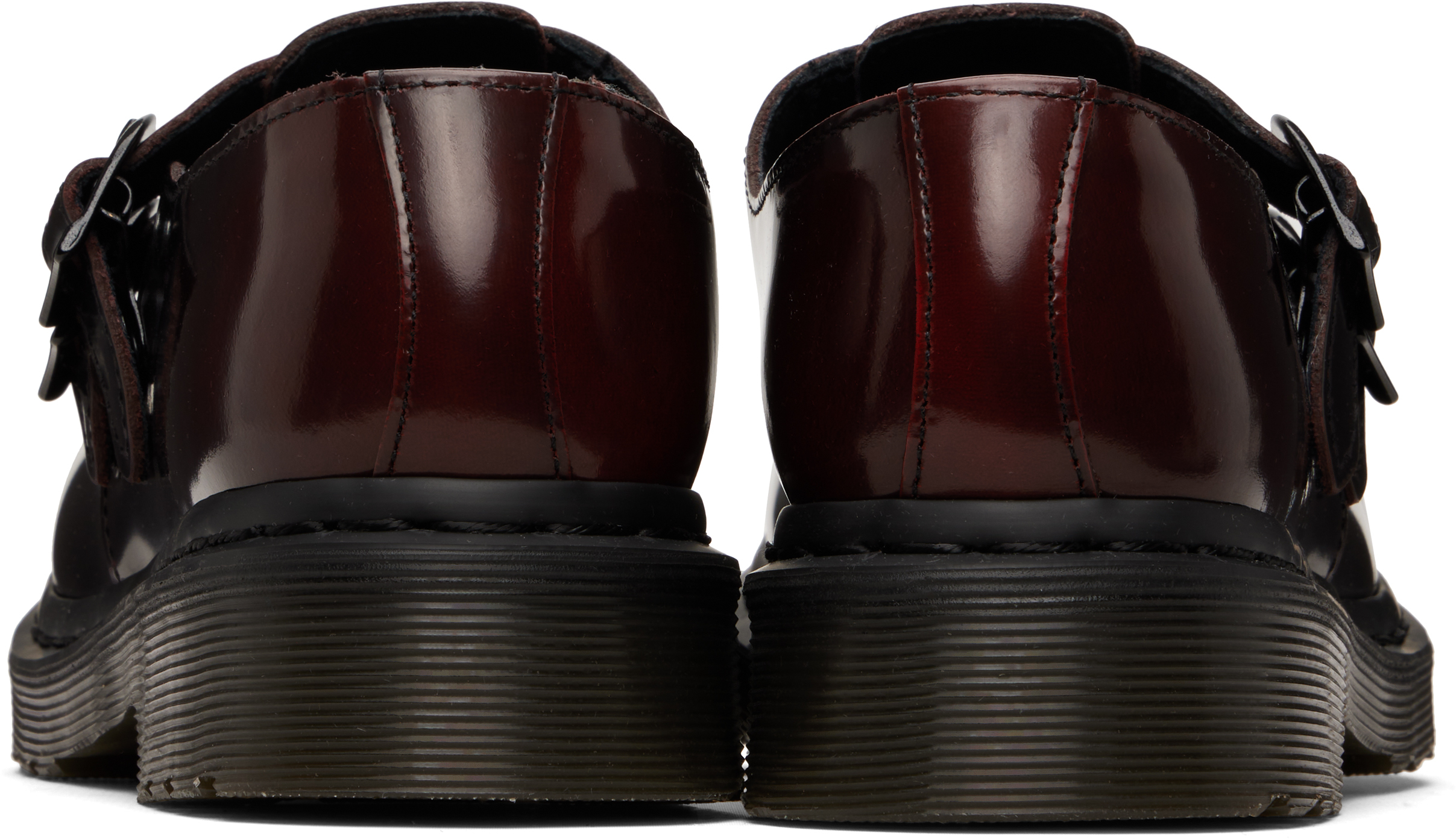 Black & Burgundy 8065 Mary Jane Loafers