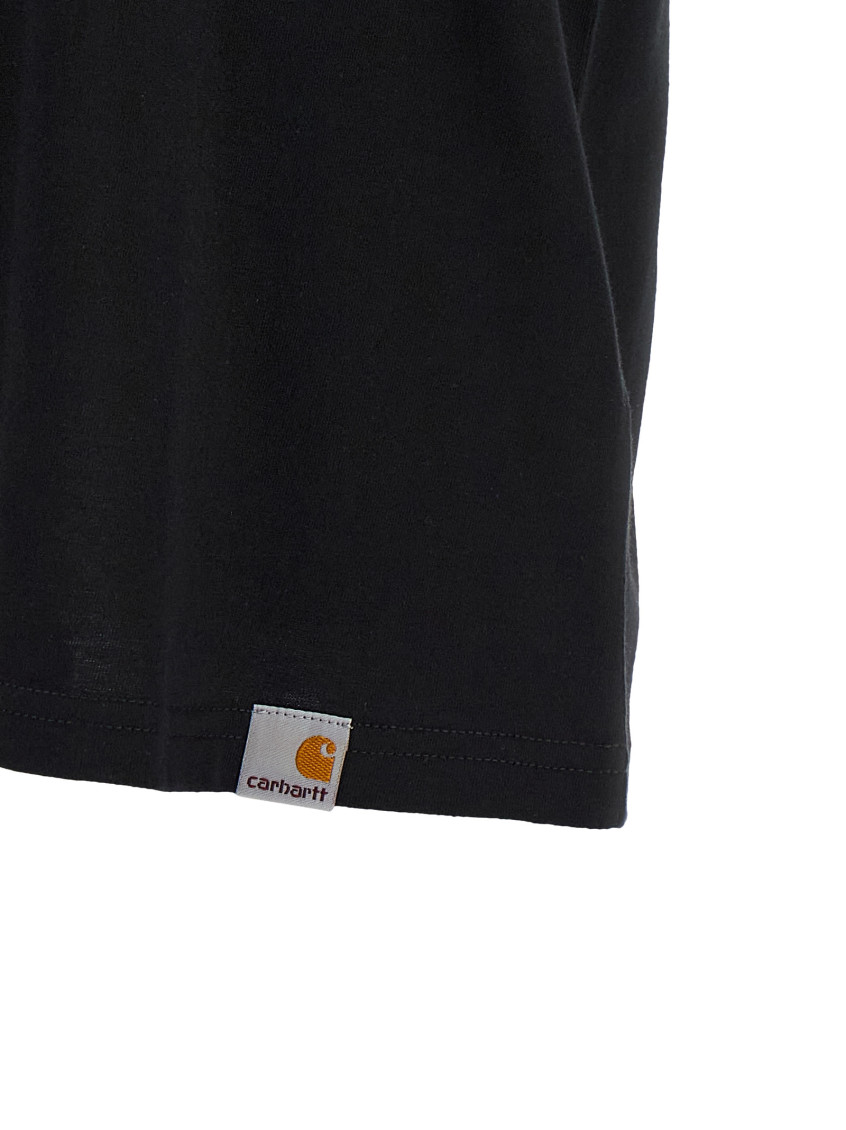 Black Printed None T-Shirt