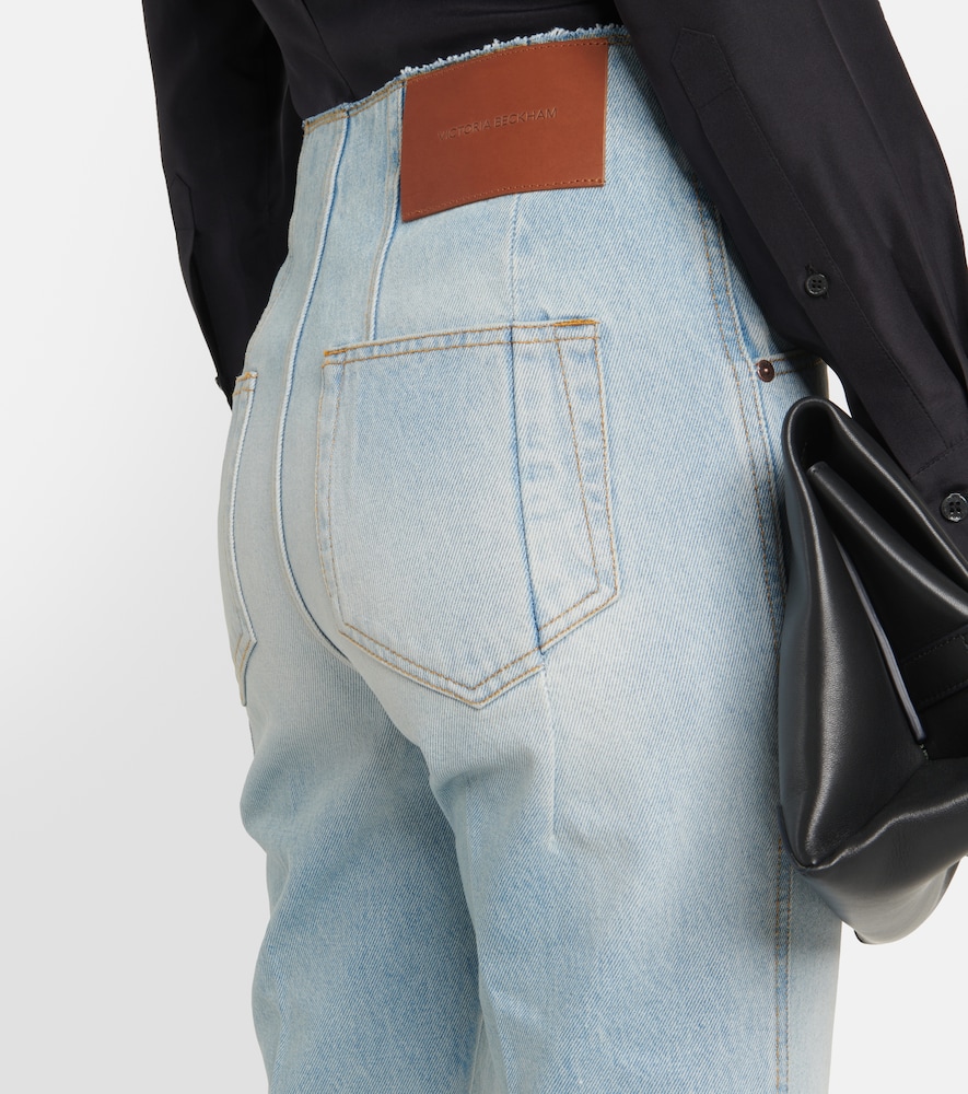 Bleached denim jeans