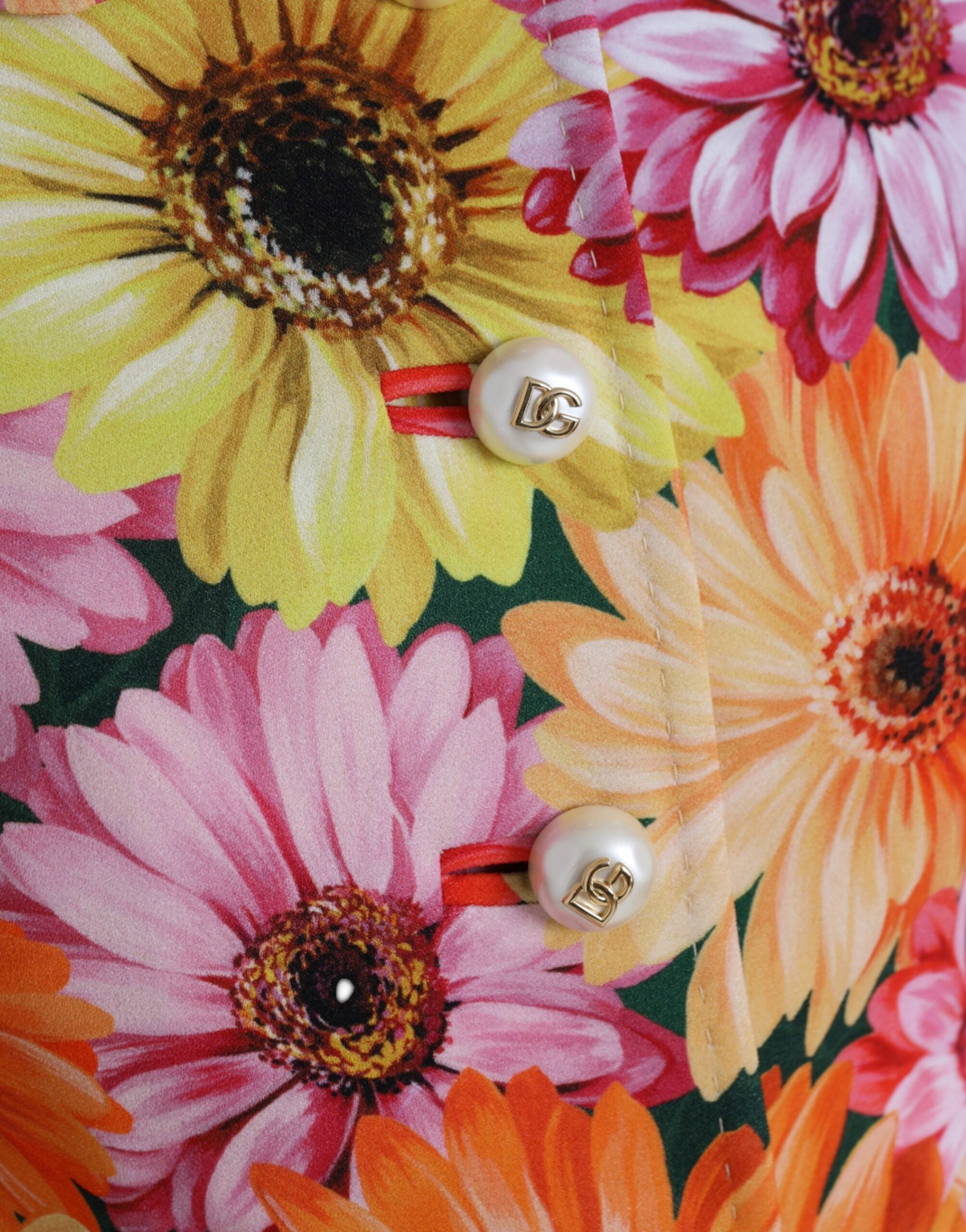 Daisy Print Floral Blazer — Multicolor