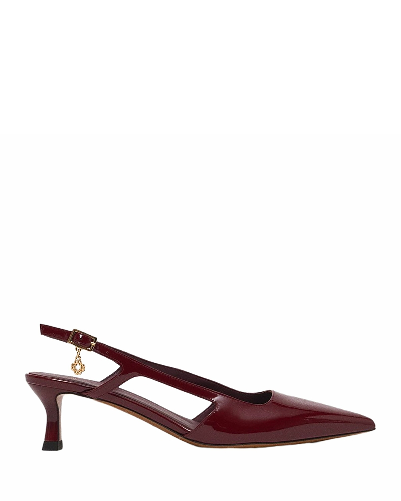 60mm slingback pumps - Red