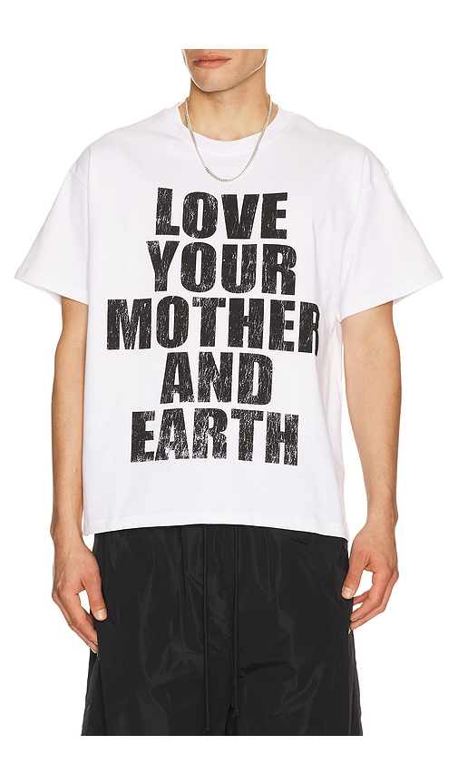 Ryoko Rain Love Your Mother Tee in White. M. Also in L, S, XL/1X