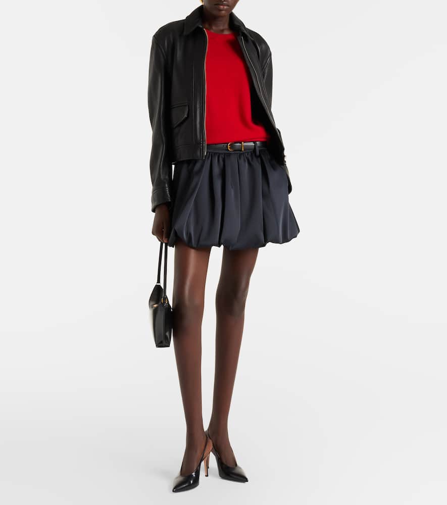 Shiny Statement duchesse miniskirt