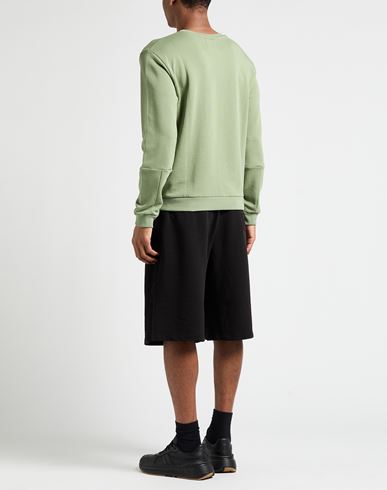 Man Sweatshirt Military green Size L Cotton, Elastane