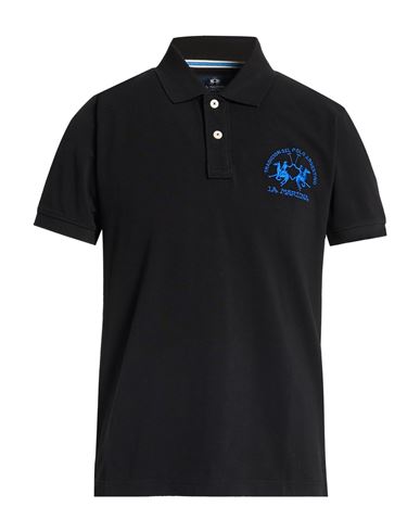 Man Polo shirt Black Size L Cotton
