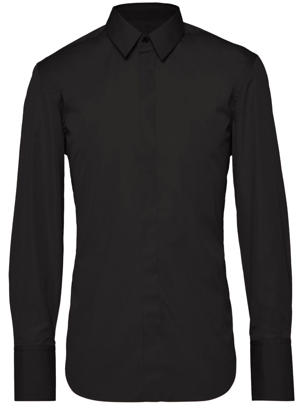 Long-sleeve cotton shirt - Black