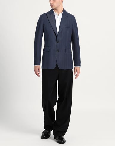 Man Blazer Midnight blue Size 42 Viscose, Polyester
