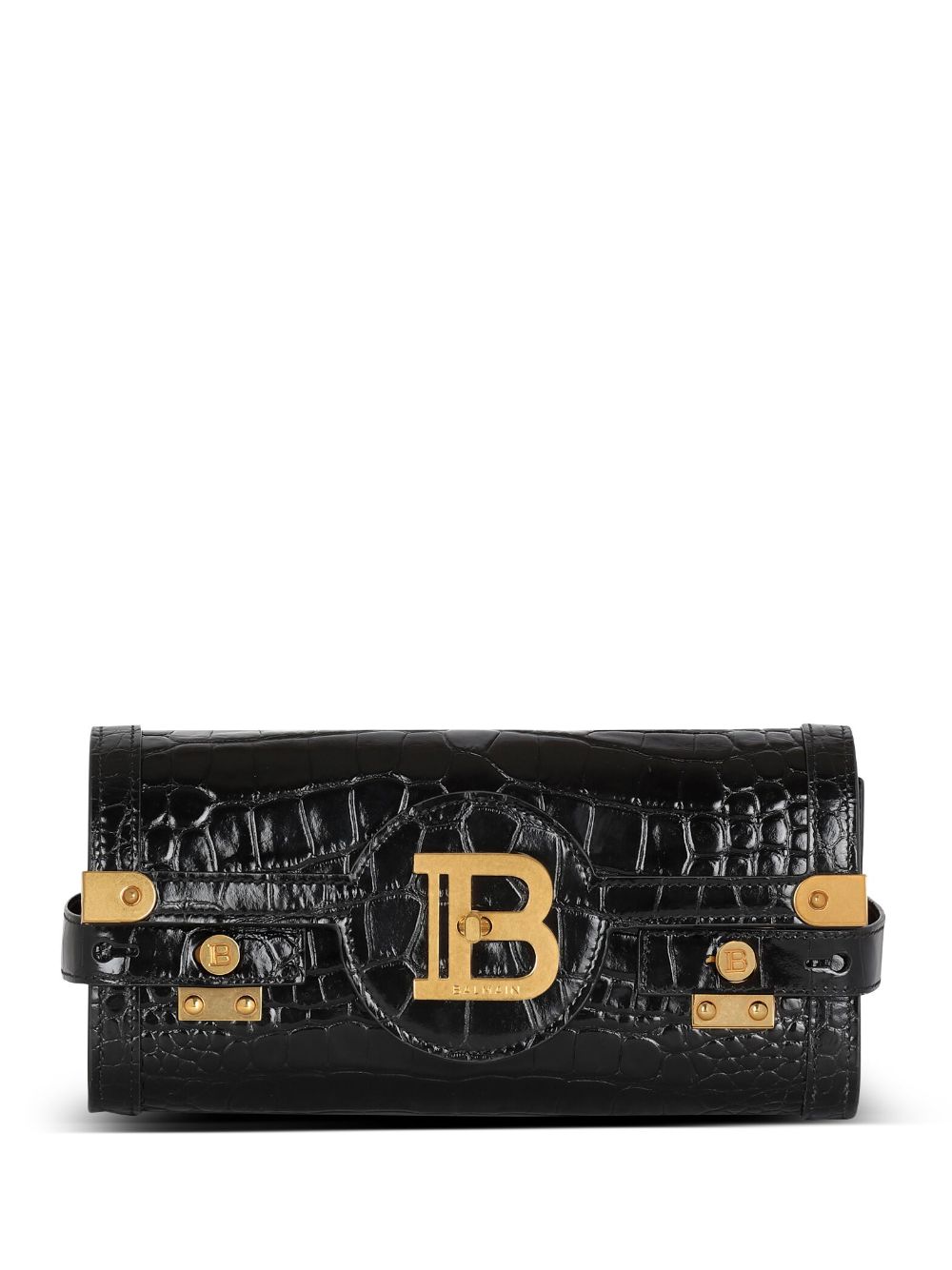Gold-plaque crocodile mini bag - 0PA