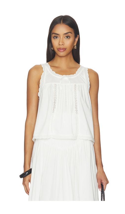 WeWoreWhat Baby Doll Lace Top in White. XL. Also in
