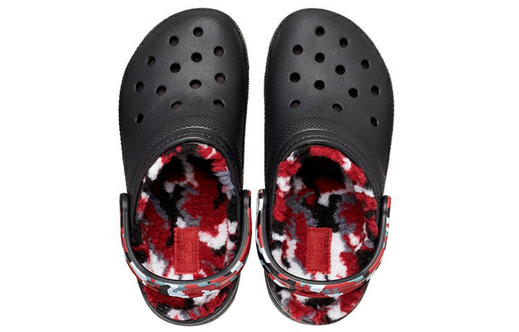 Classic Lined Camo Clog 'Black & Red'