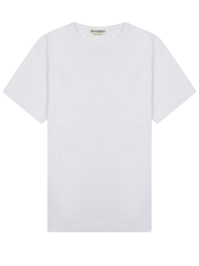 White Solid Crew Neck T-Shirt