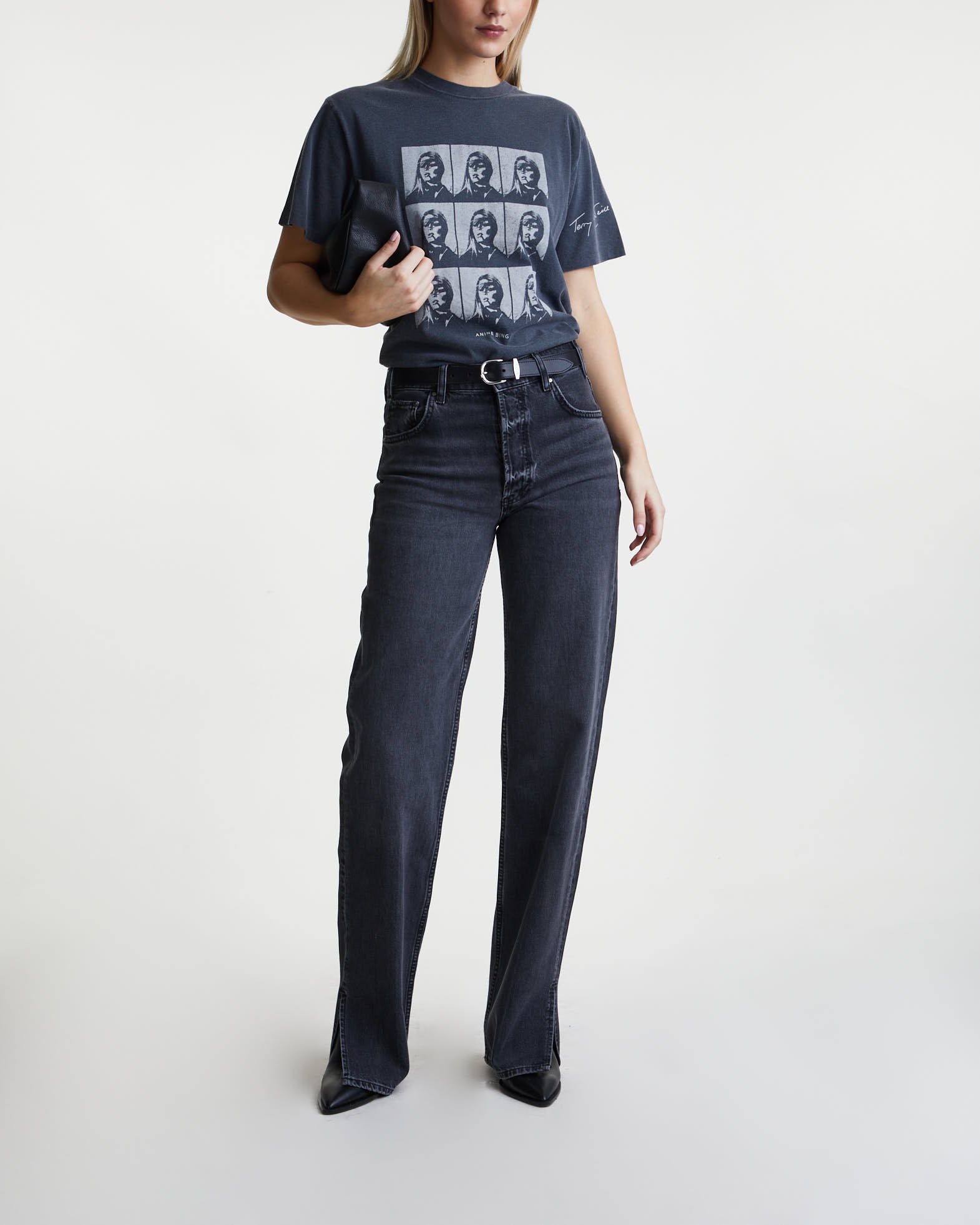 Anine Bing T-Shirt Hudson x Brigitte Bardot Washed black