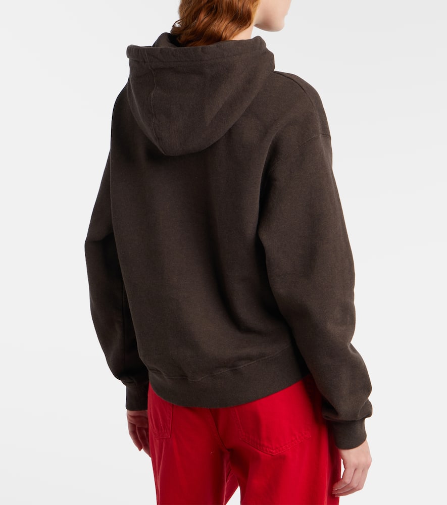 Cropped cotton hoodie