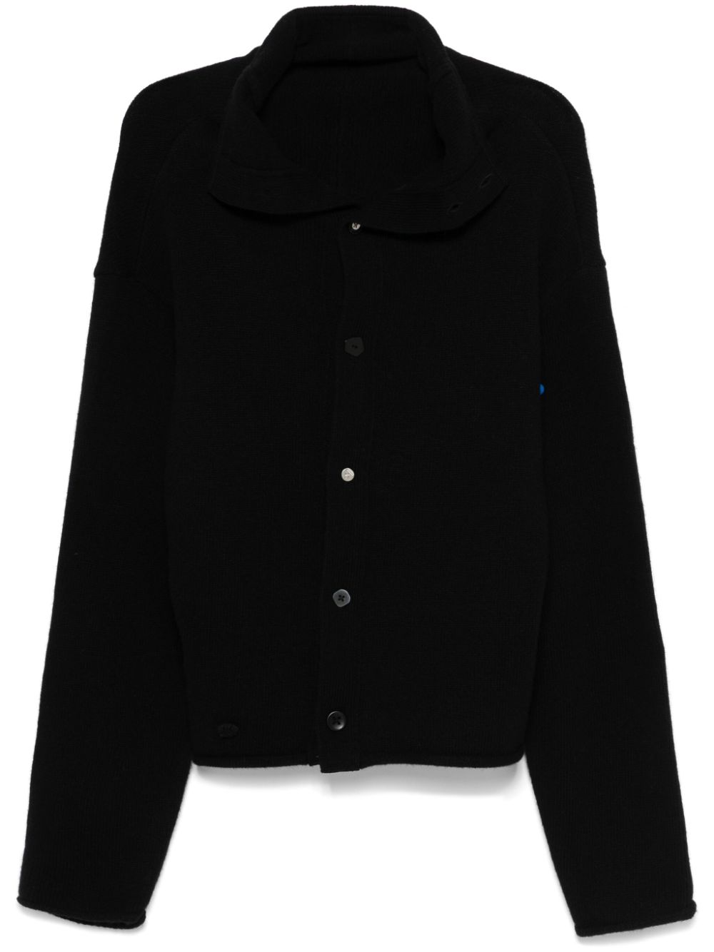 High-neck cardigan - Black