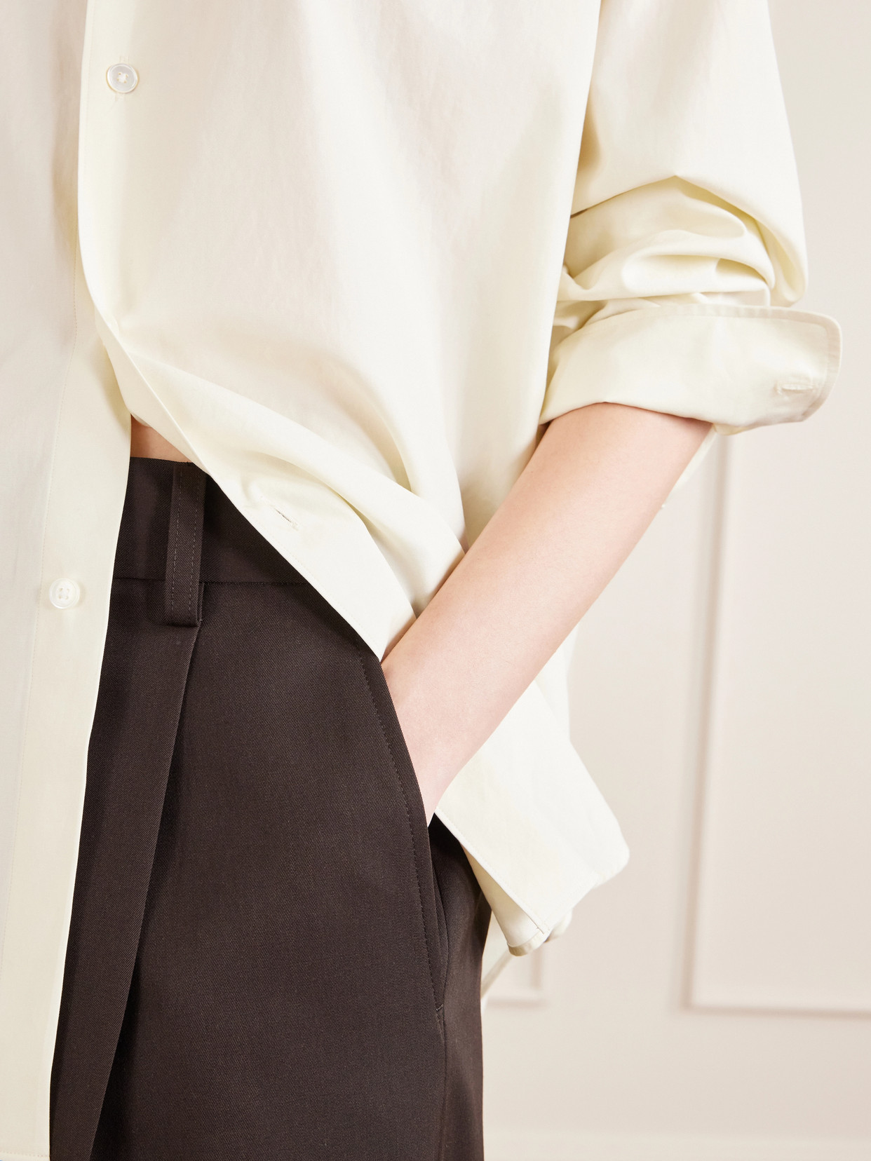 Finx Cotton-twill Shirt - Yellow