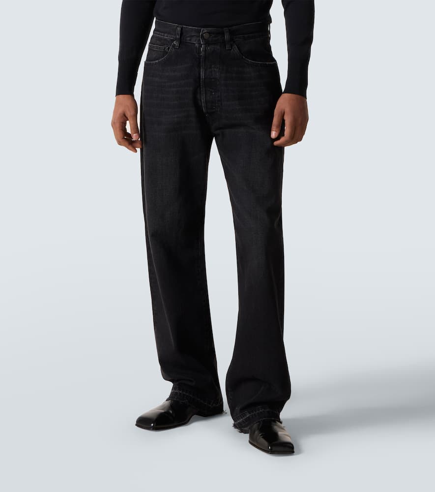 Mid-rise straight jeans