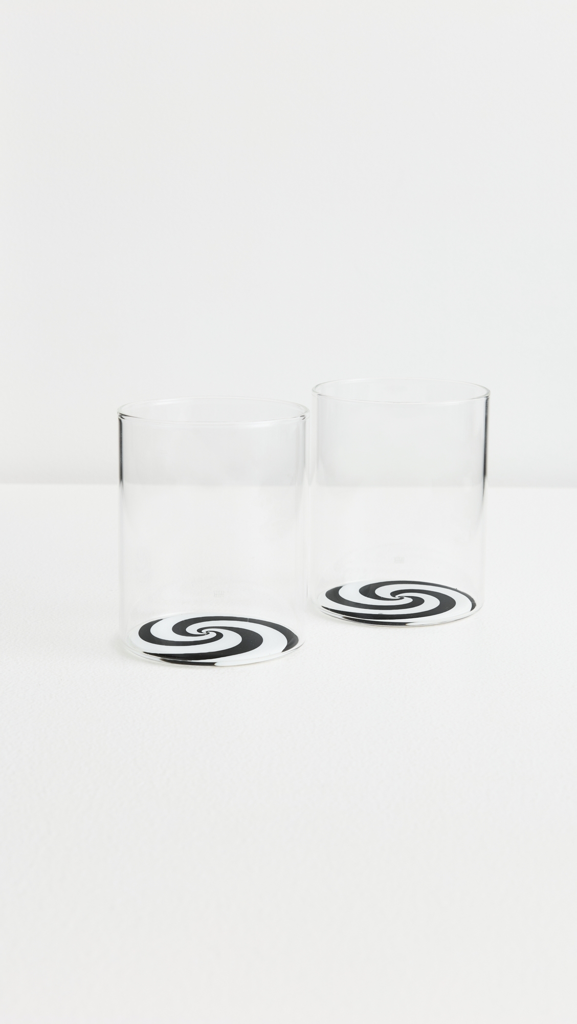 Swirl Tumbler Set of 2 Black/White One Size