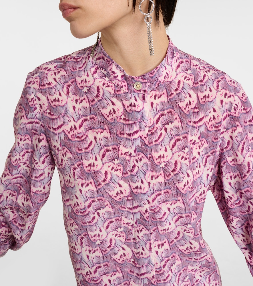 Ilda printed silk-blend blouse