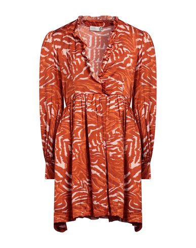 Woman Mini dress Rust Size M Viscose
