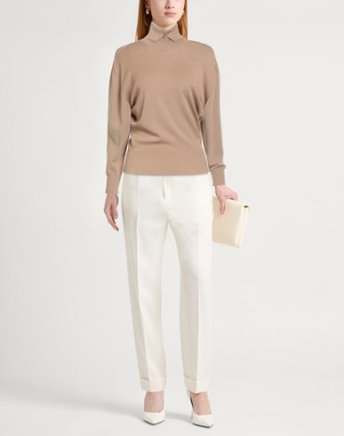 Woman Turtleneck Camel Size L Wool