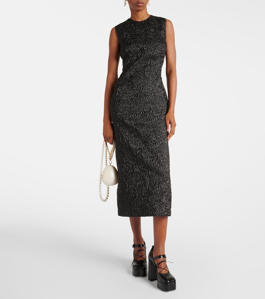 Cloqué midi dress