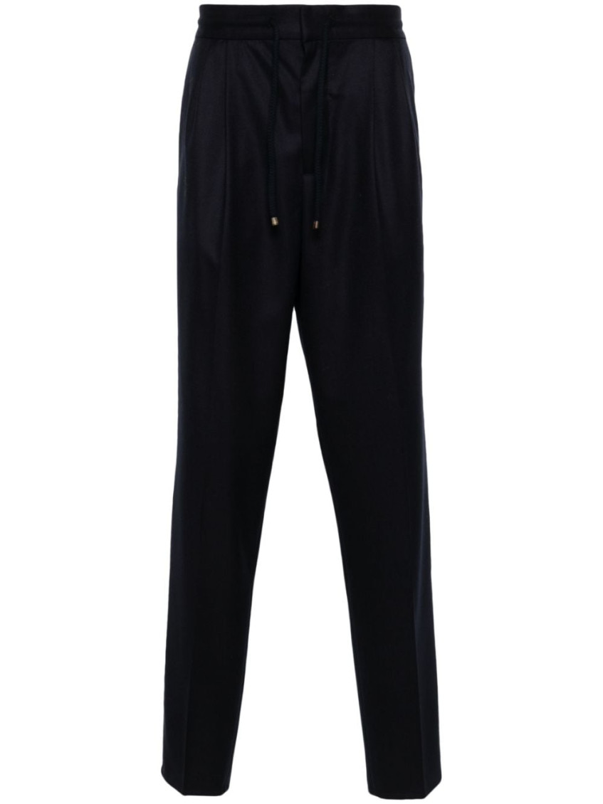 Mid-rise tapered trousers - Blue