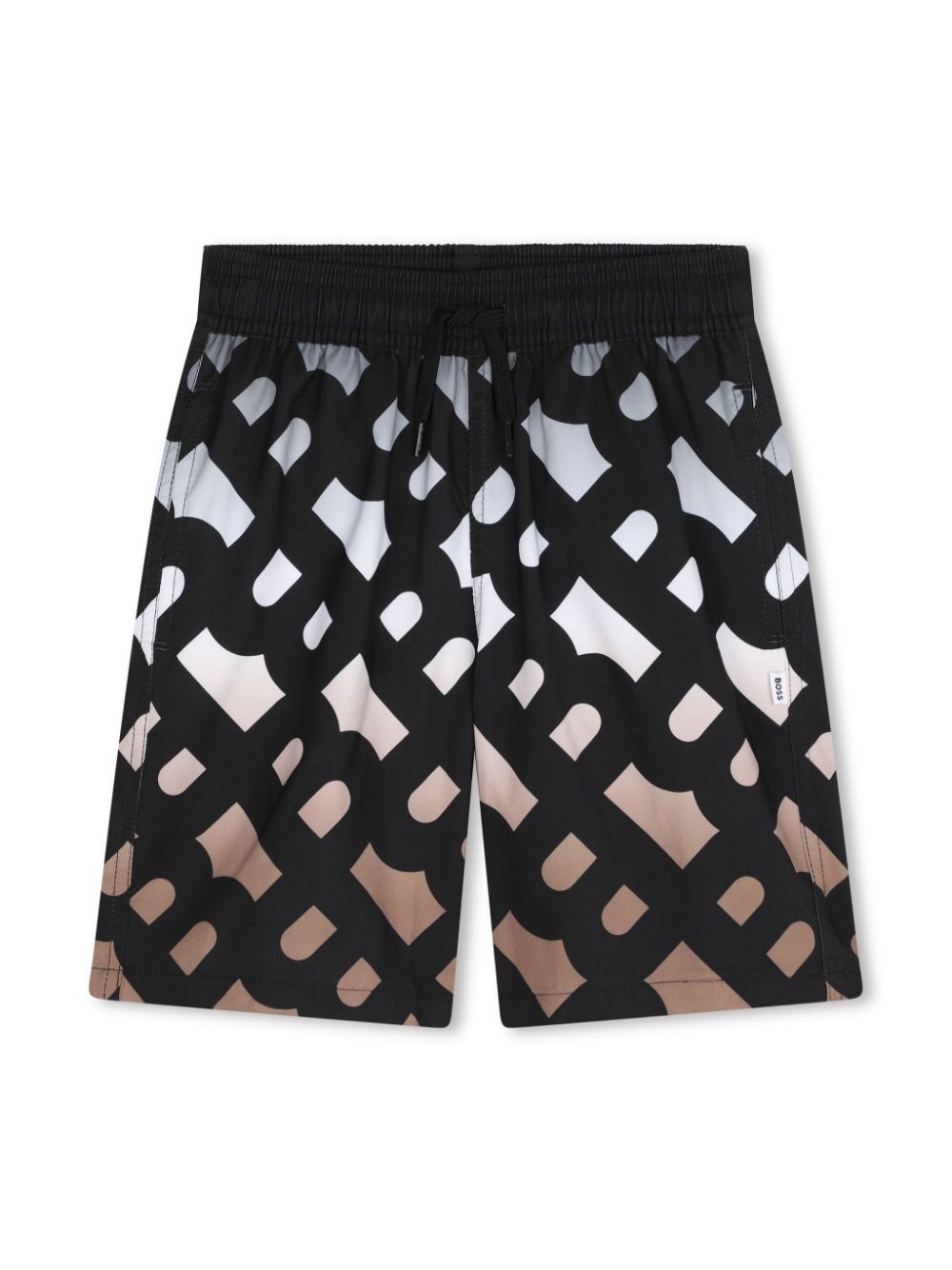 Logo-print ombré shorts - Black