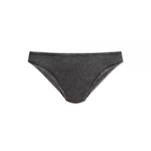 Ribbed briefs with Oval D plaque