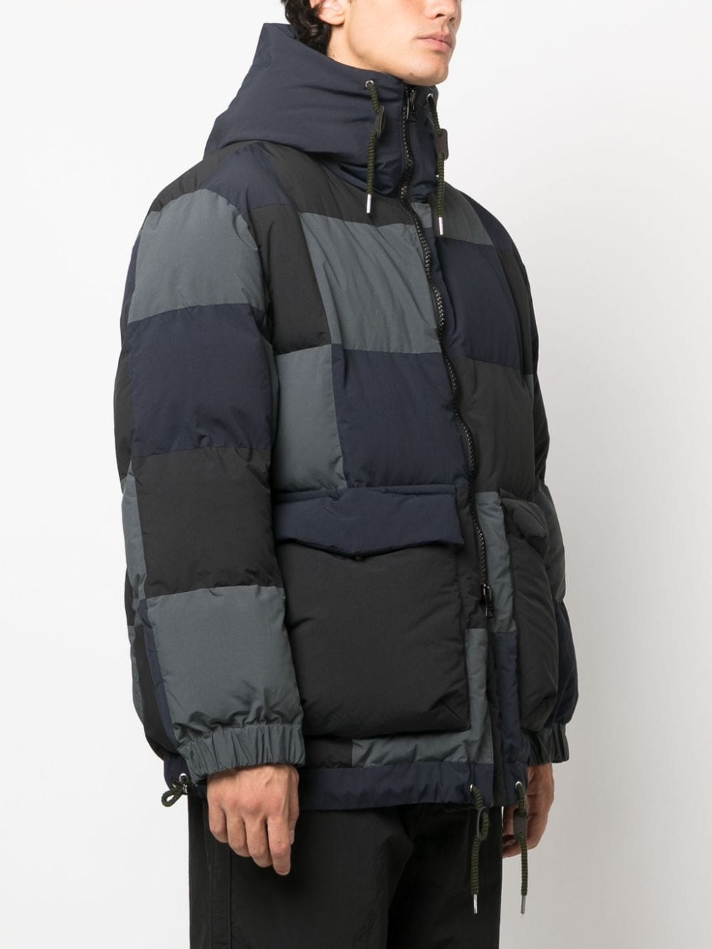 - Patchwork Padded Down Jacket