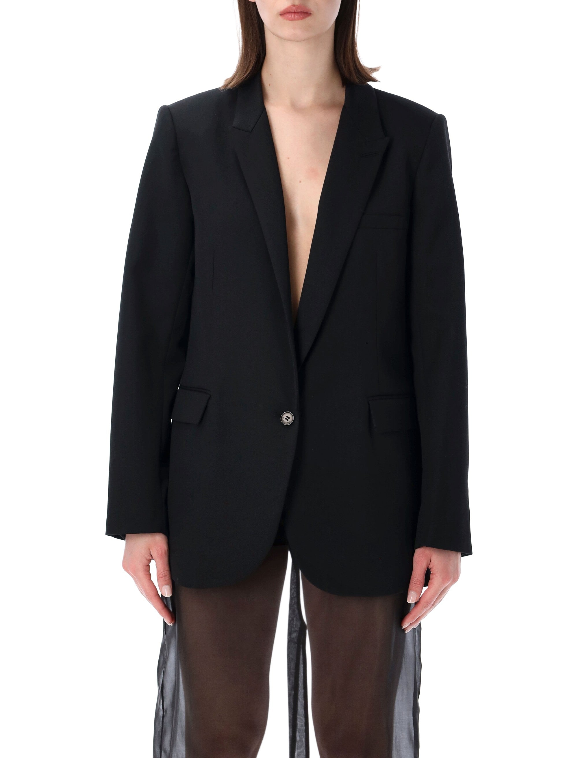 Structured Tailored Mini Blazer for Women