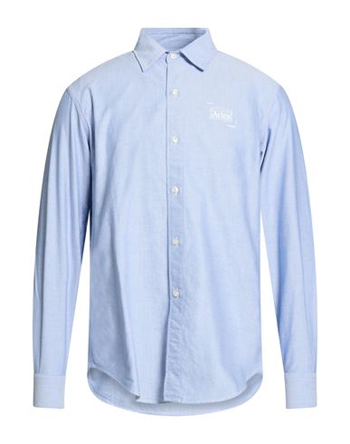Man Shirt Light blue Size L Cotton