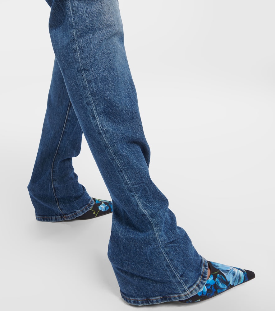 High-rise flared jeans