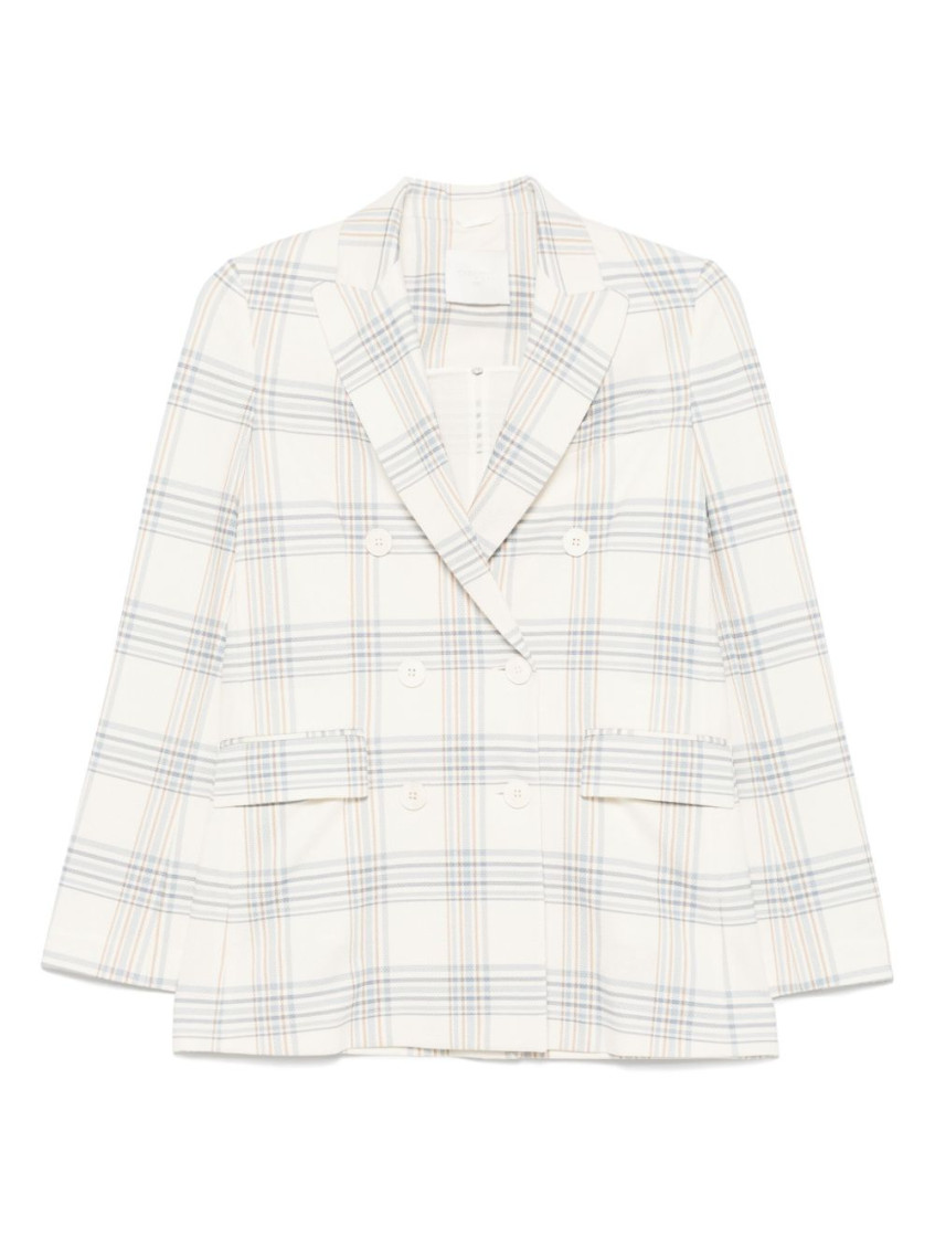 Light Beige Checked Blazer