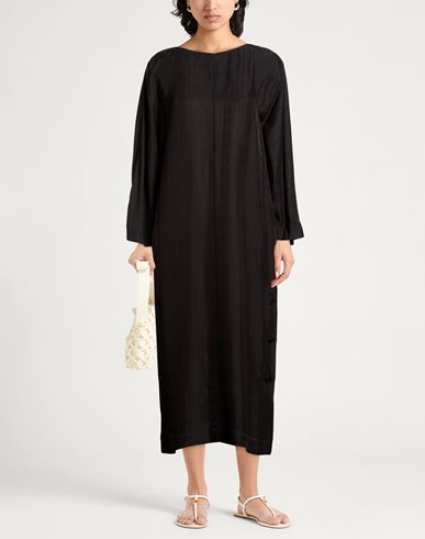 Woman Midi dress Black Size 8 Viscose, Silk