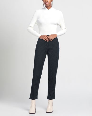 Cigala's Woman Pants Navy Size 24 Cotton, Elastane