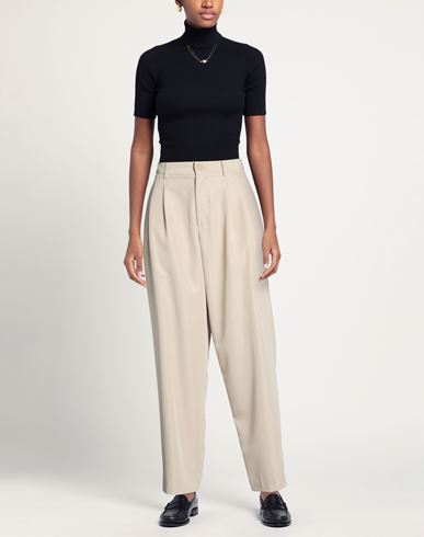 Woman Pants Beige Size 6 Modal, Polyester, Cotton