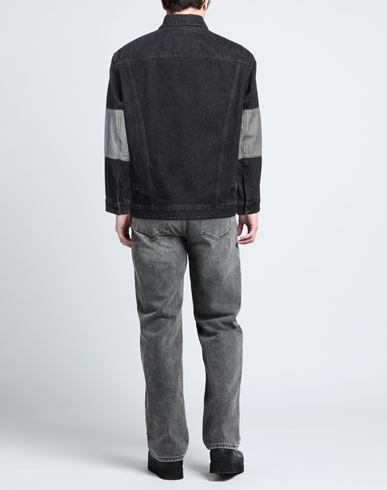 Man Denim outerwear Black Size S Cotton