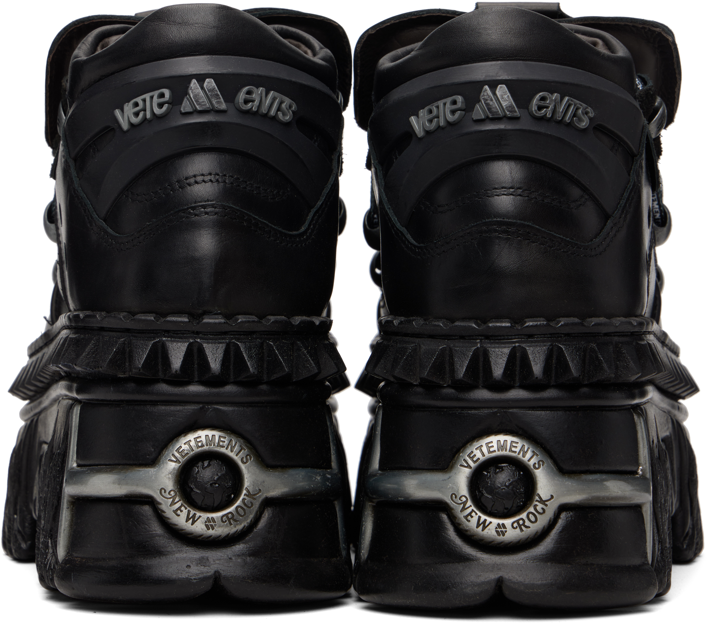 Black New Rock Edition Fire Platform Sneakers