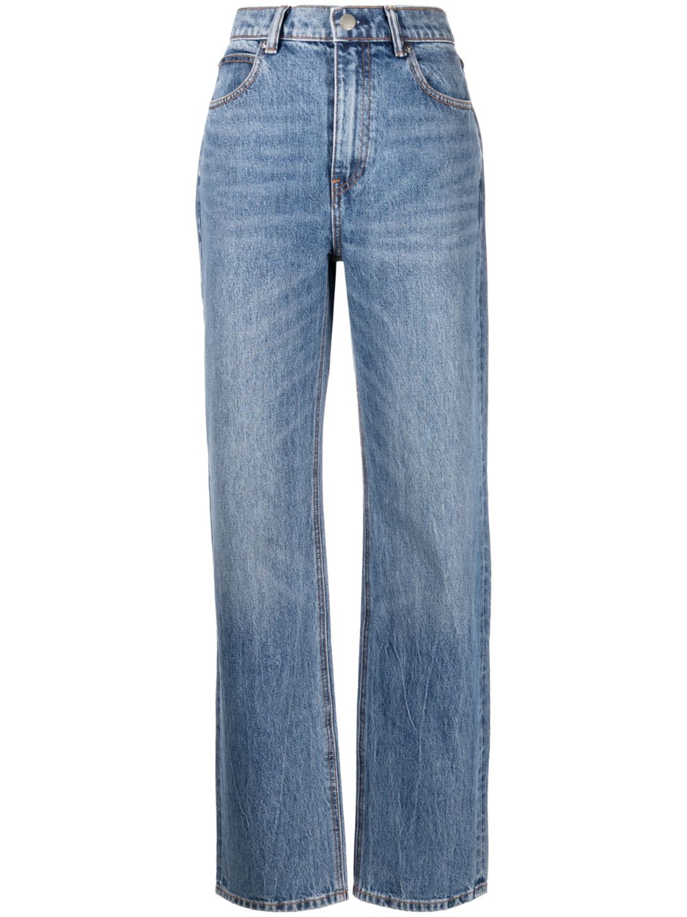 Mid-rise straight-leg jeans - Blue