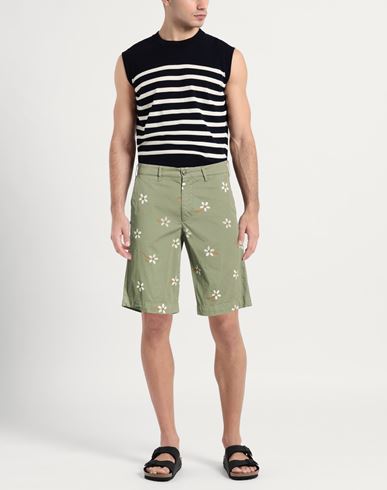 Man Shorts & Bermuda Shorts Military green Size 32 Cotton
