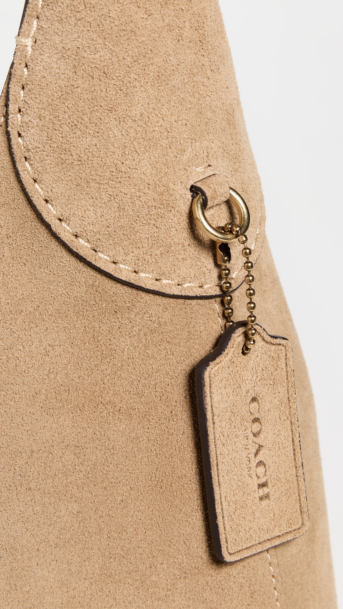 Suede Brooklyn Shoulder Bag 28 B4/Sand One Size