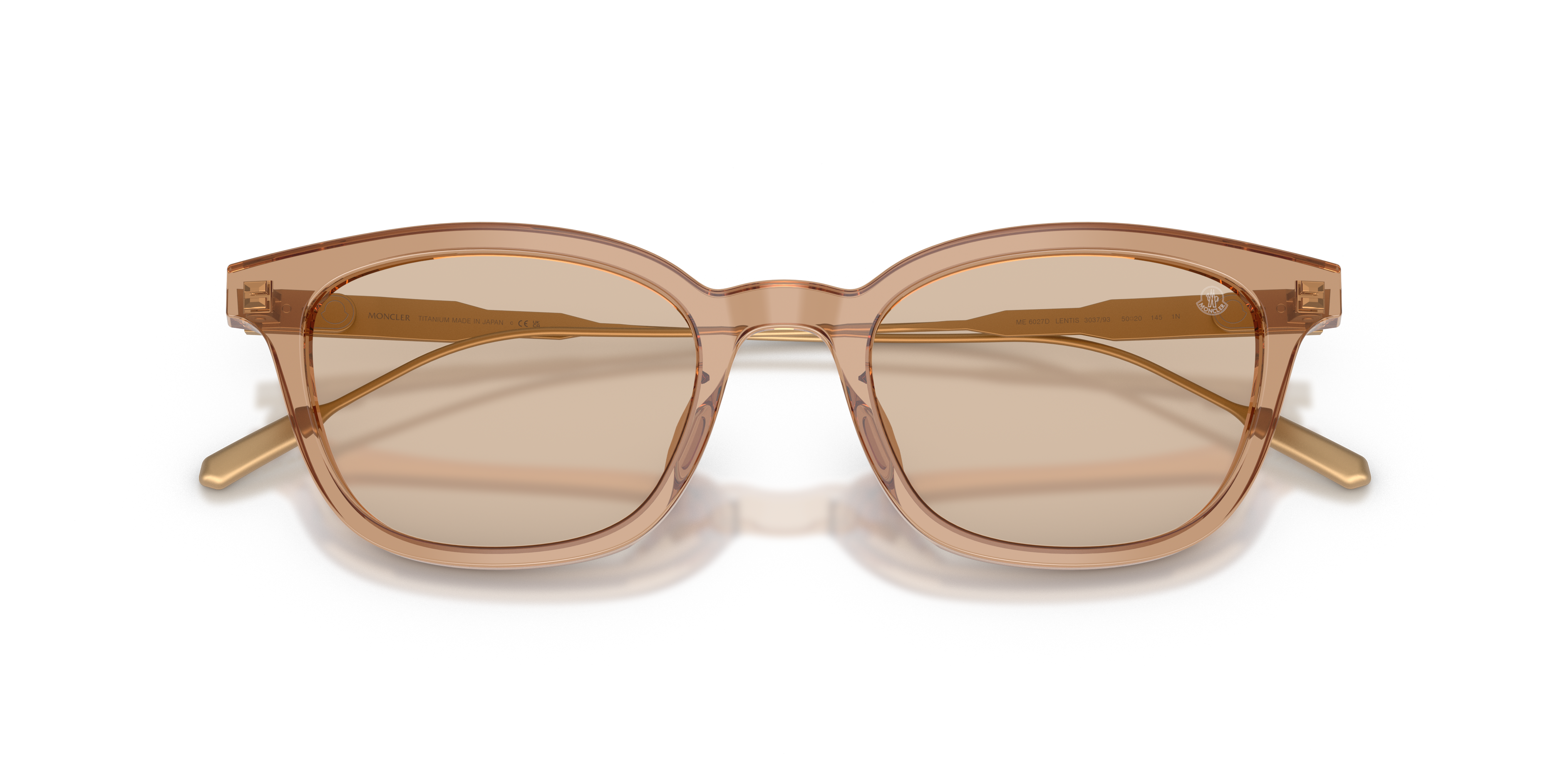 Moncler Unisex Moncler ME6027D LENTIS 303793 Gafas de sol Acetato Marrón Marrón Pantos Norma