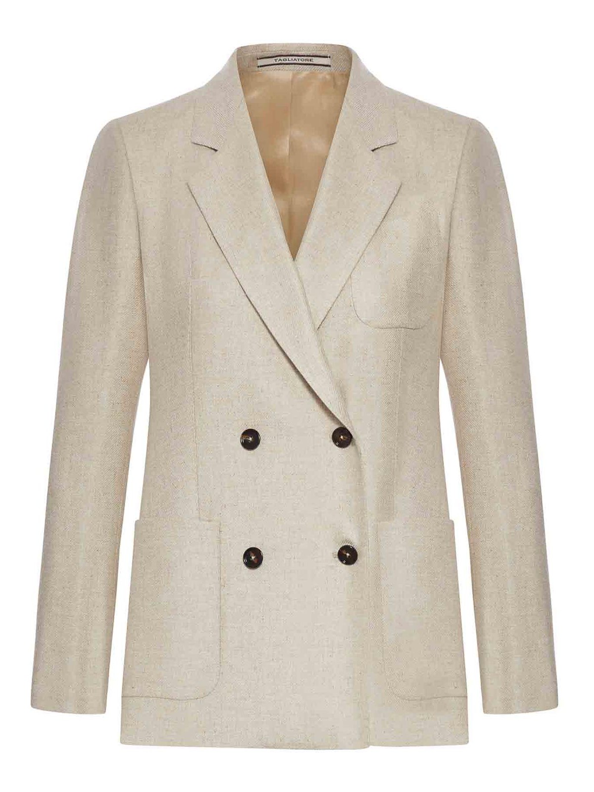 Donna Parigi Double-Breasted Silk Jacket
