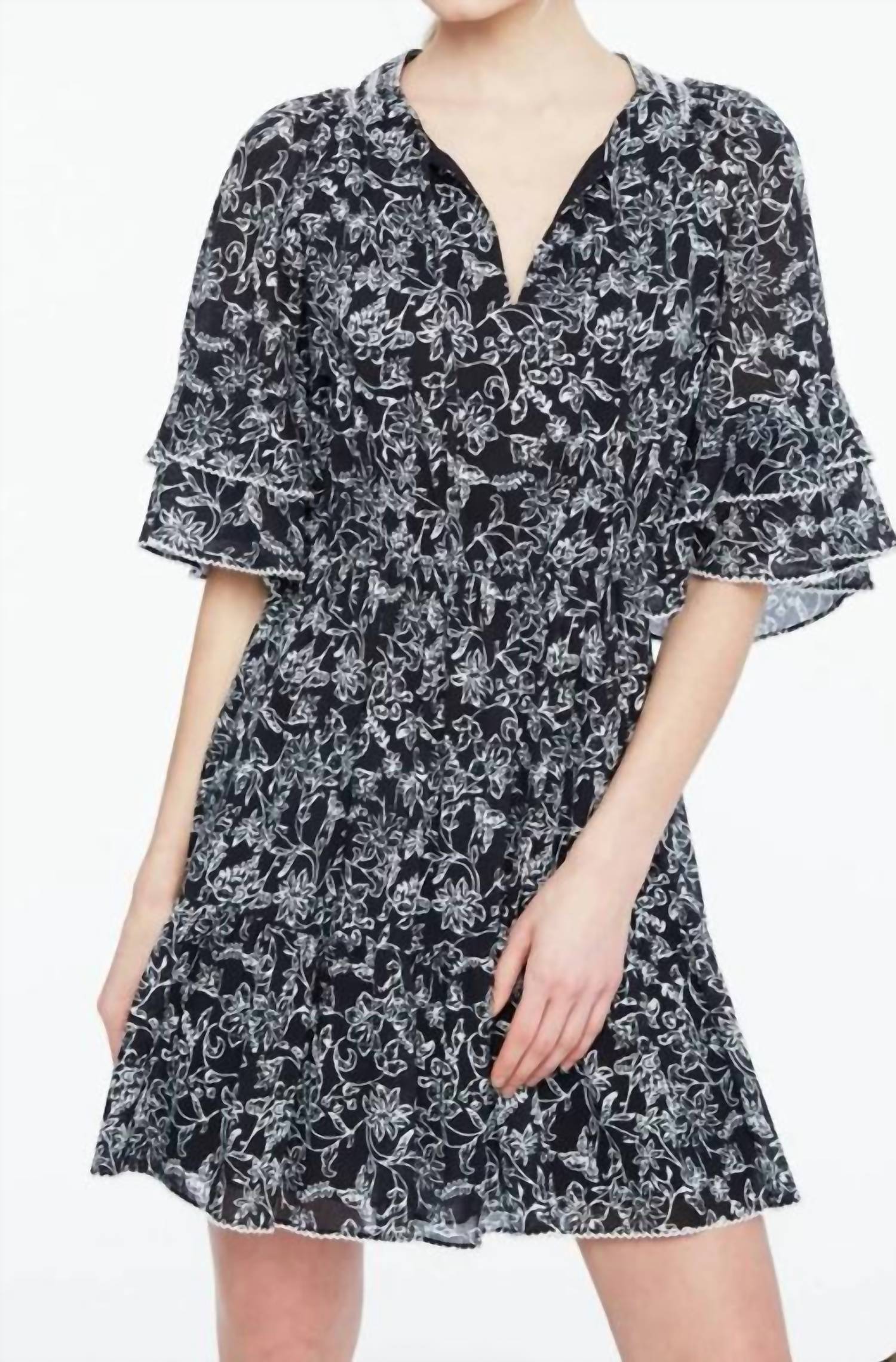 Lindsay Dress In Black Aurora