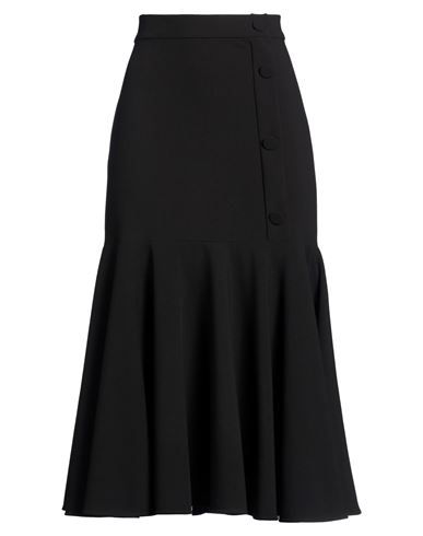 Woman Midi skirt Black Size 4 Polyester, Viscose, Elastane